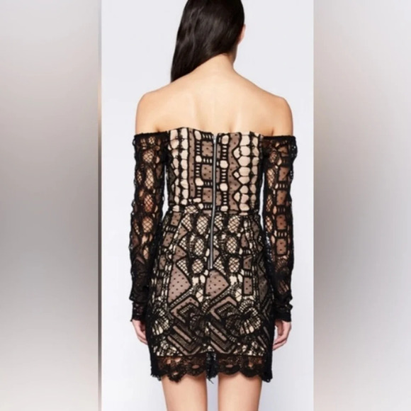 Bardot Zendaya Mini Lace Dress In Black size 12 NWT - Picture 2 of 13